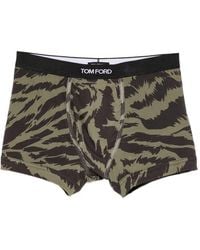 Tom Ford - Tiger-Print Logo-Waistband Boxer Briefs - Lyst