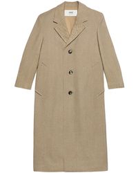 Ami Paris - Manteau Long À Simple Boutonnage - Lyst