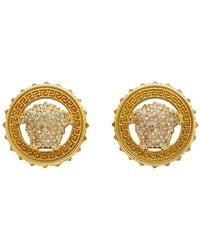 Versace - Medusa '95 Crystal Stud Earrings - Lyst