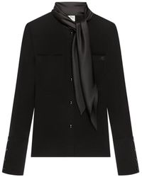 Courreges - Satin-Scarf Jersey Shirt - Lyst
