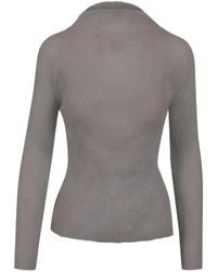 Issey Miyake - Plissé-Effect Long-Sleeve Top - Lyst