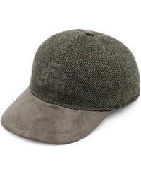 Gran Sasso - Herringbone-Pattern Logo-Patch Cap - Lyst