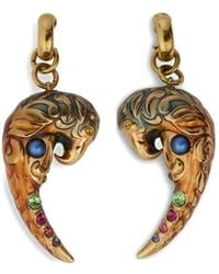 Etro - Paisley-Parrot Crystal Earrings - Lyst
