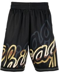 Mitchell & Ness - Logo-Print Track Shorts - Lyst