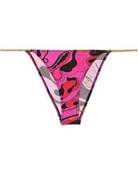 PUCCI - Orchidee-Print Bikini Bottom - Lyst