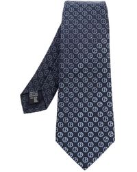 Giorgio Armani - Monogram-Pattern Silk Tie - Lyst