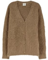 Alysi - Brushed-Finish V-Neck Cardigan - Lyst