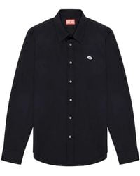 DIESEL - S-Benny-A Hemd Mit Logo-Applikation - Lyst
