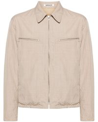 AURALEE - Zip-up Wool Shirt Jacket - Lyst