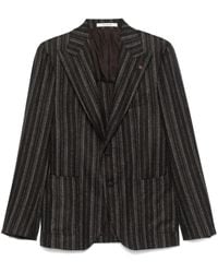 Tagliatore - Pinstripe Tailored Blazer With Notched Lapels - Lyst
