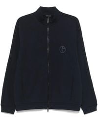 Giorgio Armani - Logo-Embroidered Track Jacket - Lyst