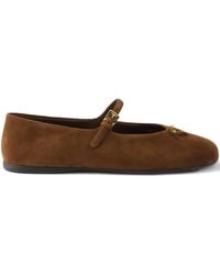 Prada - Ballerine Mary Jane Con Decorazione - Lyst