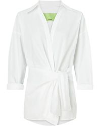 GAUGE81 - Cotton Wrap Belted Shirt - Lyst