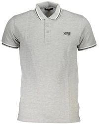 Roberto Cavalli - Logo-Print Striped-Trim Polo Shirt - Lyst