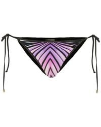 Roberto Cavalli - Graphic-Print Side-Tie Bikini Bottoms - Lyst