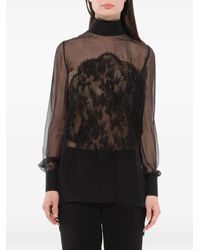 Givenchy - Podium Lace-Panel Blouse - Lyst