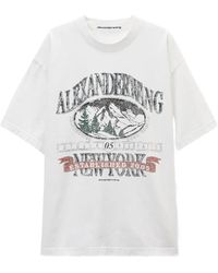Alexander Wang - Short Sleeve T-Shirt W/ Graphic Clothing - Lyst