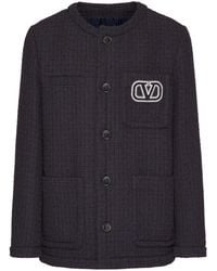 Valentino Garavani - Vlogo Signature Tweed Bomberjack - Lyst