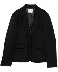 Forte Forte - Blazer Met Krijtstreep En Enkele Rij Knopen - Lyst