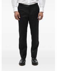 Corneliani - Satin-Detail Virgin Wool Trousers - Lyst