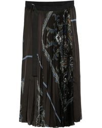 Sacai - Gonna Con Stampa Paisley - Lyst