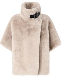 Pinko - Faux-Fur Buckle-Detail Jacket - Lyst
