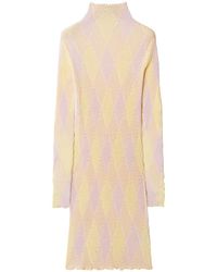 Burberry - Argyle Pattern Dress - Lyst