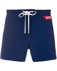 DSquared² - Logo Patch Swim Shorts - Lyst