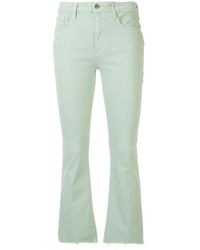FRAME Jean Le Crop Boot à bords francs - Vert