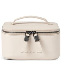 Brunello Cucinelli - Grained Calfskin Jewelry Box With Shiny Zipper Pull - Lyst