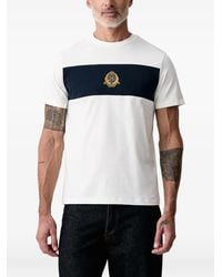 Hackett - Logo-Embroidered Colour-Block T-Shirt - Lyst