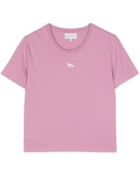 Maison Kitsuné - T-Shirt With Baby Fox Application - Lyst