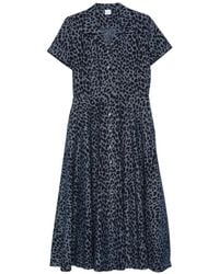 Aspesi - Animal-Print Midi Dress - Lyst