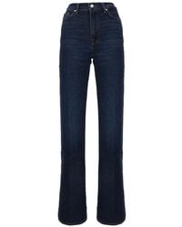 7 For All Mankind - Modern Mojo High-Waisted Straight-Leg Jeans - Lyst