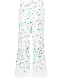 Marni - Floral-Print Cotton Track Pants - Lyst