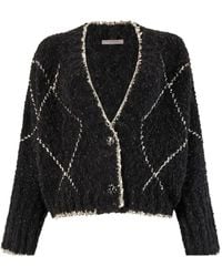D.exterior - Cardigan mit Argyle-Muster - Lyst