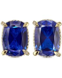 Anabela Chan - 18kt Yellow Gold Vermeil Wing Sapphire And Diamond Earrings - Lyst