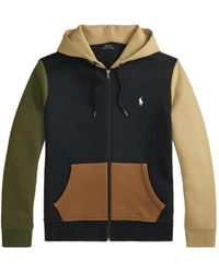 Polo Ralph Lauren - Colour-Block Logo-Embroidered Hoodie - Lyst