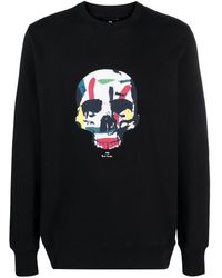 PS by Paul Smith - Skull-print Organic-cotton Sweatshirt - Lyst