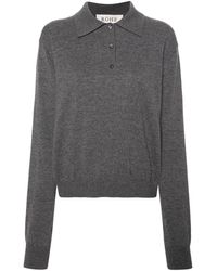Rohe - Knitted Wool-blend Polo Shirt - Lyst