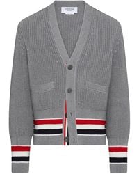 Thom Browne - Button-Fastening V-Neck Cardigan - Lyst