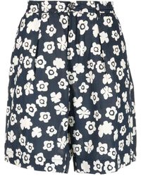 Universal Works - Floral-print Pleated Shorts - Lyst