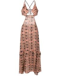 Amir Slama - Floral-Print Cut-Out Dress - Lyst