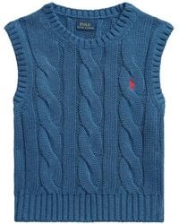 Polo Ralph Lauren - Embroidered-Logo Knit Top - Lyst