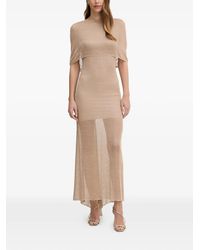 SIMONA CORSELLINI - Open-Back Mesh-Knit Maxi Dress - Lyst