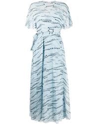 RED Valentino - Star-Print Midi Dress - Lyst