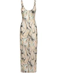 Philipp Plein - Flame Midi-Jurk - Lyst