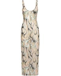 Philipp Plein - Flame Midi Dress - Lyst
