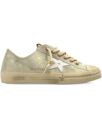 Golden Goose - Floral-embroidered Sneakers - Lyst