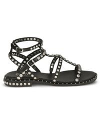 Ash - Precious Stud-Embellished Cage Sandals - Lyst